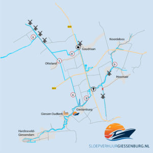 Vaarkaart sloepverhuurgiessenburg